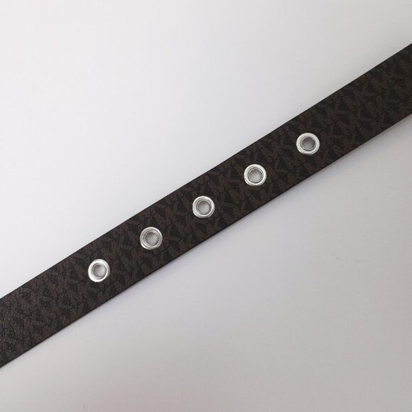 Reversible MICHAEL Michael Kors Black & Brown Belt - Silver Buckle - Picture 5 of 7